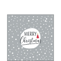 Napkin 25 Christmas snowflakes grey FSC Mix