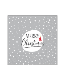 Napkin 25 Christmas snowflakes grey FSC Mix