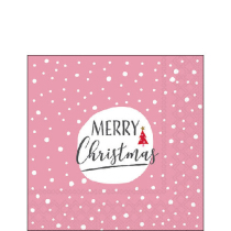 Napkin 25 Christmas snowflakes pink FSC Mix