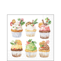 Napkin 25 Sweet Christmas white FSC Mix