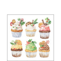 Napkin 25 Sweet Christmas white FSC Mix