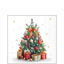 Napkin 25 Decorated Christmas tree FSC Mix