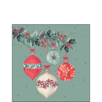 Napkin 25 Berry baubles green FSC Mix