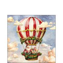 Napkin 25 Santa's air balloon FSC Mix