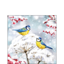 Napkin 25 Birds in the snow FSC Mix