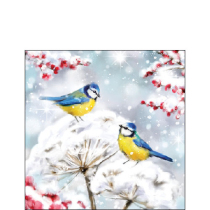 Napkin 25 Birds in the snow FSC Mix