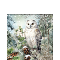Napkin 25 Snowy owl FSC Mix