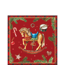 Napkin 25 Classic rocking horse red FSC Mix