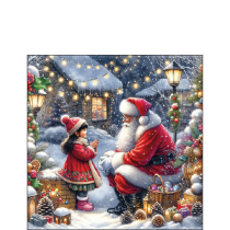 Napkin 25 Talking to Santa FSC Mix