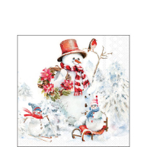 Napkin 25 Sporty snowmen FSC Mix
