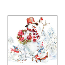 Napkin 25 Sporty snowmen FSC Mix
