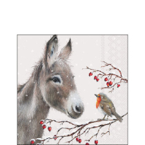 Napkin 25 Donkey and robin FSC Mix