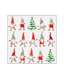 Napkin 25 Dancing gnomes FSC Mix