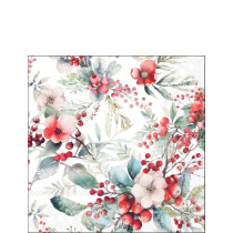 Napkin 25 Winter berries FSC Mix