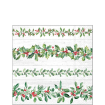 Napkin 25 Leaf garlands grey FSC Mix
