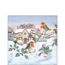 Napkin 25 Birdy village FSC Mix