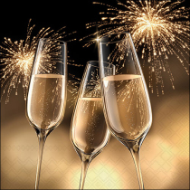 Napkin 33 Celebration gold FSC Mix