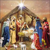 Napkin 33 Nativity collage FSC Mix