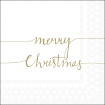 Napkin 33 Christmas note pos. gold FSC Mix