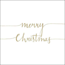Napkin 33 Christmas note pos. gold FSC Mix