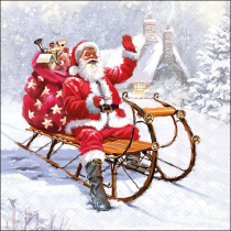 Napkin 33 Santa on sledge  FSC Mix
