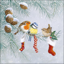 Napkin 33 Christmas socks FSC Mix