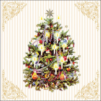 Napkin 33 X-Mas tree cream FSC Mix