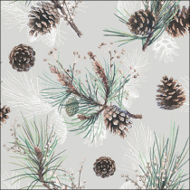 Napkin 33 Pine cone all over FSC Mix