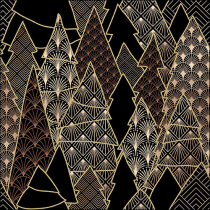 Napkin 33 Luxury trees black FSC Mix