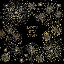 Napkin 33 Golden new year FSC Mix