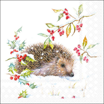 Napkin 33 Hedgehog in winter FSC Mix