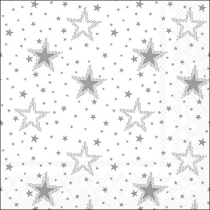 Napkin 33 Night sky silver/white FSC Mix