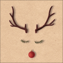 Napkin 33 Recycled Christmas reindeer nature FSC Mix