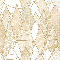 Napkin 33 Luxury trees white FSC Mix