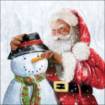 Napkin 33 Santa and snowman FSC Mix