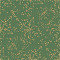 Napkin 33 Poinsettia outline green FSC Mix