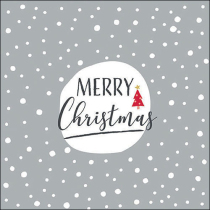 Napkin 33 Christmas snowflakes grey FSC Mix