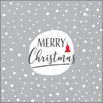 Napkin 33 Christmas snowflakes grey FSC Mix