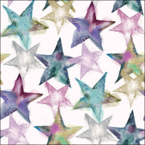 Napkin 33 Watercolour stars FSC Mix