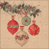 Napkin 33 Recycled Berry baubles nature FSC Mix