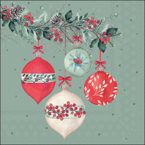 Napkin 33 Berry baubles green FSC Mix