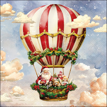 Napkin 33 Santa's air balloon FSC Mix