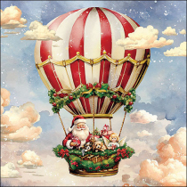 Napkin 33 Santa's air balloon FSC Mix