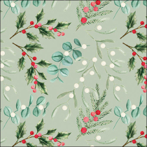 Napkin 33 Foliage scatter sage FSC Mix