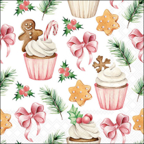Napkin 33 Christmas sweets pink FSC Mix