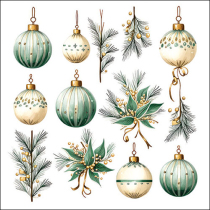Napkin 33 Hanging decorations green FSC Mix