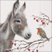 Napkin 33 Donkey and robin FSC Mix