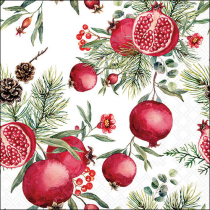 Napkin 33 Pomegranates white FSC Mix