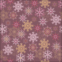 Napkin 33 Snowflakes all over bordeaux FSC Mix