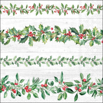 Napkin 33 Leaf garlands grey FSC Mix